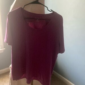 Ladies cotton sz XXL pink T with side splits
